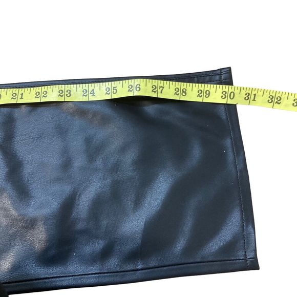 Hudson Women’s 28 Remi Pants Black High Rise Straight Leg Faux Leather NWOT Flaw - Picture 5 of 9